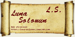 Luna Solomun vizit kartica